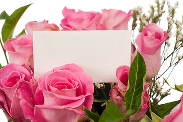 Image showing Roses and Message Card