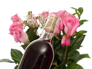 Image showing Roses And Champagne