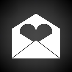 Image showing Valentine Envelop With Heart Icon