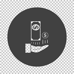 Image showing Cash Back To Hand Icon