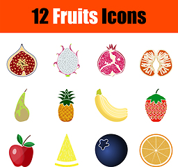 Image showing Fruits Icon Set