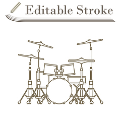 Image showing Drum Set Icon