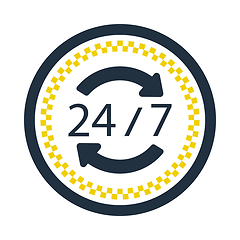 Image showing 24 Hour Taxi Service Icon