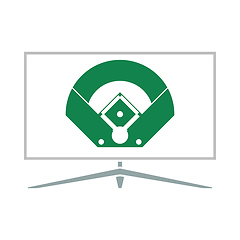 Image showing Baseball Tv Translation Icon