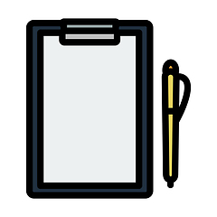 Image showing Icon Of Tablet And Pen