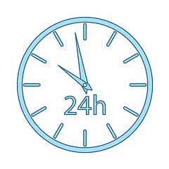 Image showing 24 Hours Clock Icon