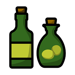 Image showing Bottle Of Olive Oil Icon