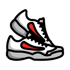 Image showing Icon Of Fitness Sneakers