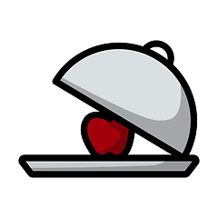 Image showing Icon Of Apple Inside Cloche