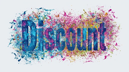 Image showing The word Discount created in Pointillism.
