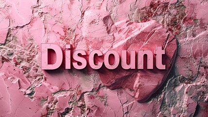 Image showing Rose Marble Discount concept creative horizontal art poster.