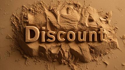 Image showing Sand Discount concept creative horizontal art poster.