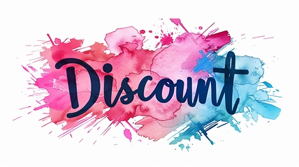Image showing The word Discount created in Uncial Calligraphy.