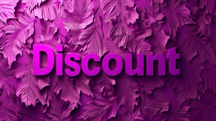 Image showing Violet Discount concept creative horizontal art poster.