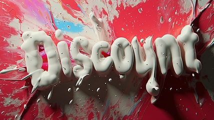 Image showing White Slime Discount concept creative horizontal art poster.