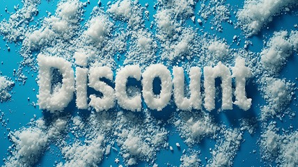 Image showing Winter Discount concept creative horizontal art poster.
