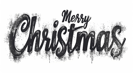 Image showing Words Merry Christmas created in Kiwi Typography.