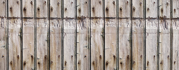 Image showing Rough wood board banner