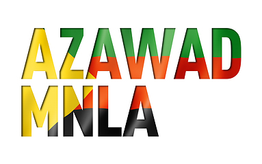 Image showing Azawad MNLA flag text font