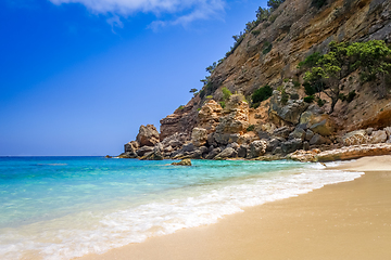 Image showing Cala Mariolu beach in Orosei Golf, Sardinia, Italy