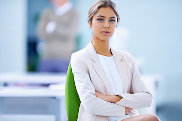 Image showing Businesswoman, portrait and for career confidence or pride for small business entrepreneur, start up or corporate professional. Female person, face and company growth for opportunity or workplace