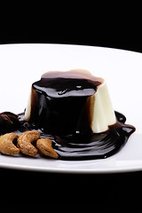 Image showing vanilla pudding and chocolate