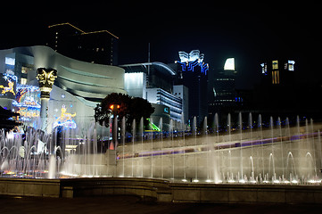 Image showing shanghai fountain by night