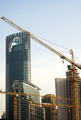 Image showing shanghai construction crane