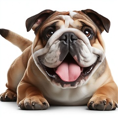 Image showing happy british bulldog