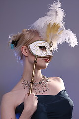 Image showing Woman with mask