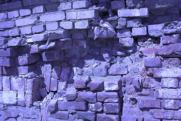 Image showing brickwork under moon light