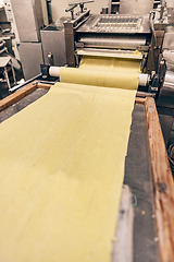 Image showing Fresh pasta dough sheets