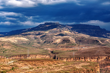 Image showing Mountain landscape with canyon, Amhara Region Ethiopia