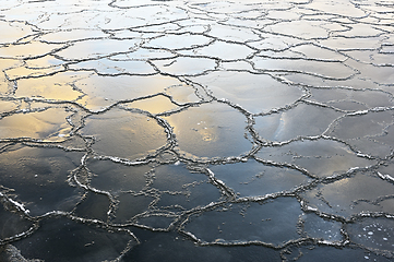 Image showing thin ice on the surface of the Baltic Sea