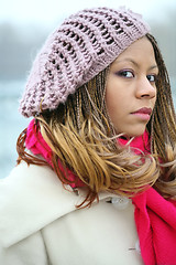 Image showing girl with red scarf