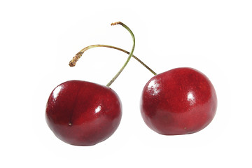 Image showing Fruits, Two Cherries