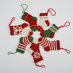 Image showing Cozy family tradition captured in handcrafted holiday stockings