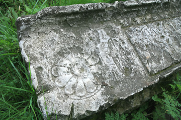 Image showing Vintage Ancient Stone in Herb