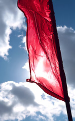 Image showing brightly red flag