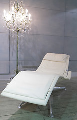 Image showing white easy-chair