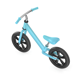 Image showing Blue children's balance bike