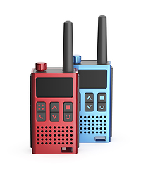 Image showing Set of two handheld transceivers