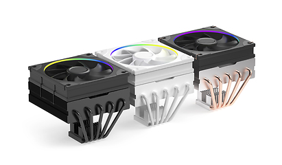 Image showing Low-profile cpu air coolers with different colors