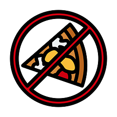 Image showing Icon Of Prohibited Pizza