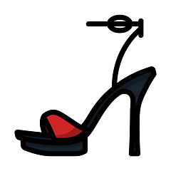 Image showing Woman High Heel Sandal Icon