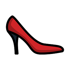 Image showing Middle Heel Shoe Icon