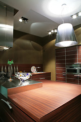 Image showing brown modern kitchen