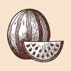 Image showing Icon Of Watermelon