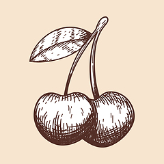 Image showing Icon Of Cherry