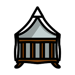 Image showing Crib With Canopy Icon